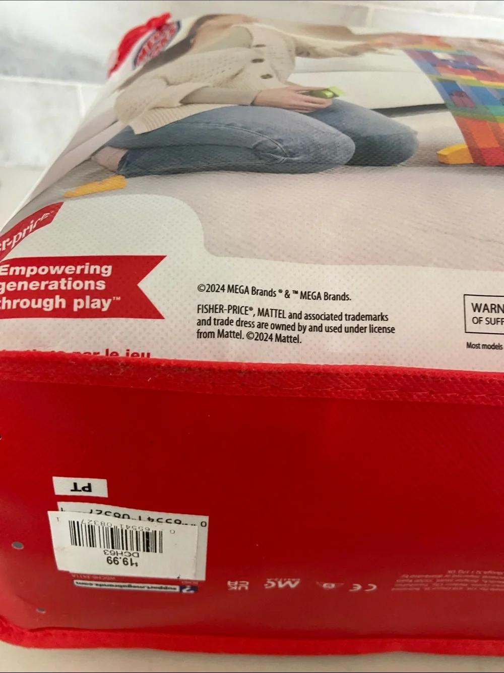 Fisher-Price Mega Bloks Building Bag - Red, Blue, Yellow, Green, Purple, Orange